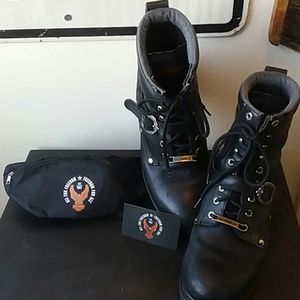 H D Brake Buckle Performance Boots, free gift w/pu